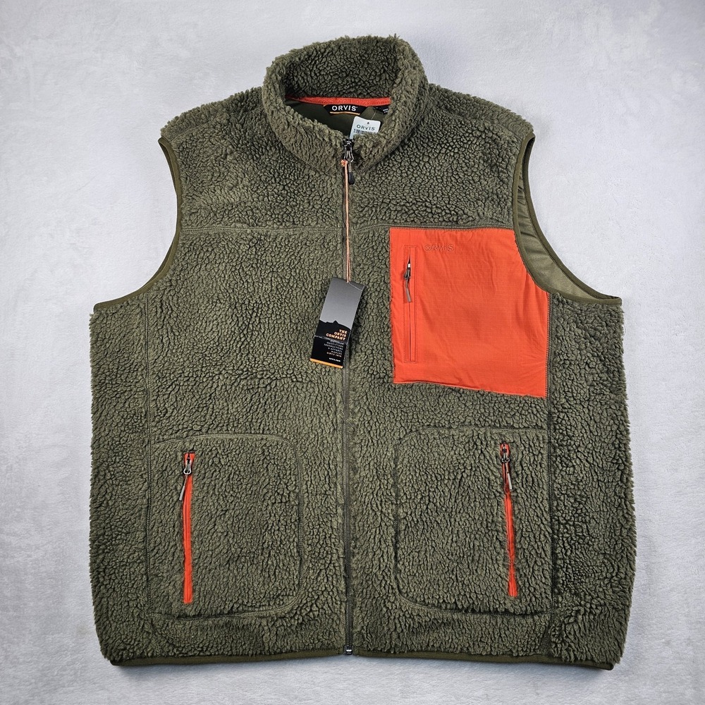 Orvis Sherpa Vest Mens XXL Mad River Green Fishing Outdoors Gorpcore 2XL Hunting